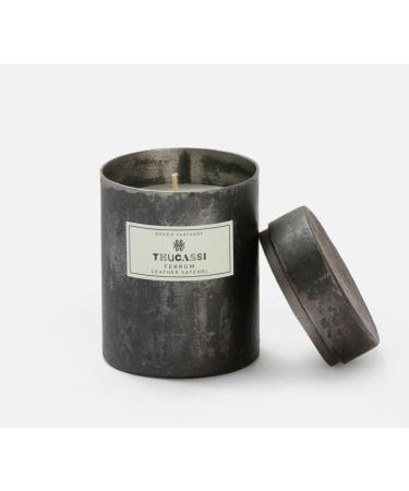 Thucassi Ferrum Candle - Leather Satchel Scent | 9oz Black Tin | Eco-Friendly Luxury for Home | International Shipping - Buy Online on GoSupps.com