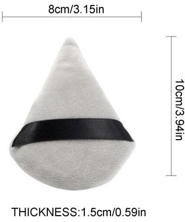 REMEK Triangle Powder Puff | 6 Pcs Makeup Powder for Face Cosmetic Multi-purpose Powder Puff with Strap Makeup Tool Grey - Buy Online on GoSupps.com