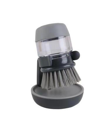Dishwashing Brush Kitchen Supplies Stove Cleaning Brush Household Short Handle Pot Washing Brush(Grey)