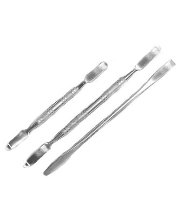 Make Up Spatula Rocita 3-piece double spatula set made of stainless steel cosmetic tool for mixing and sampling make up cream