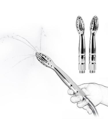 JPSCOR METAL ANALDUSCHE VAGINALLUSCHESSCHOFFE ENEMA NOZZLE Knklanste Sprayer Anal Rinzen Vaginal Shower Irrigator SM Entry Plug Anal Renification for Men Women