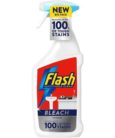 Flash Bathroom All Purpose Cleaner Pack: Floor Cleaner 950ml with Febreze Freshness + Cleaner Spray with Bleach 800ml Eucalyptus + Our Gift for You: Organza Bag Size 9x7x0.1cm - Buy Online on GoSupps.com