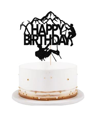 LVEUD rock-climb Happy birthday Cake Topper Omasaki eight items Extreme master of six lives Happy Birthday Sports Theme Birthday Party Cake Decoration (rock-climb)