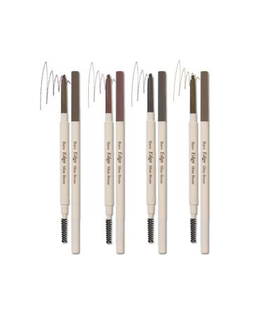 ETUDE Bare Edge Brow Pencil 03 Grey Brown - Hexagon Brush Brow Mascara for Zero Clump & Defined Brows - Buy Online on GoSupps.com