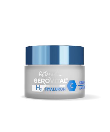 GEROVITAL Anti-Wrinkle Day Face Cream Rich in Hyaluronic Acid Vitamin C and Niacinamide Vitamin E Intense Moisturizer for Normal Mixed Dry Skin 50 ml