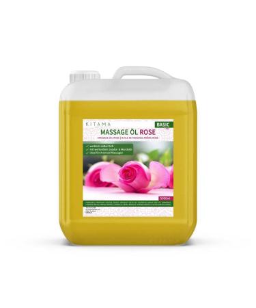 KitaMa massage oil aroma rose - body oil for massages - care oil - aroma oil - nourishing relaxation oil - Thai - 5000ml (5 -liter) rose 5 l (1 Pack)