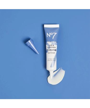 No7 Lift & Luminate Triple Action Eye Cream - Dark Circle & Puffiness Treatment with Shea Butter, Hyaluronic Acid, & Ginseng Extract - 15ml - Buy Online on GoSupps.com