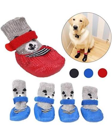 Tiny Dog Cat Boots Socks Small (Pack of 4) - Adjustable Waterproof Breathable Anti-Slip Sole for All Weather Paw Protection in Black - Buy Online on GoSupps.com