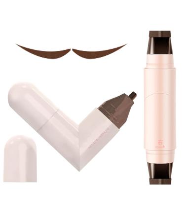 Hailerio Eye End Wing Stamp Makeup Winged Eye End Stamp with 2 Tips Precise Stencil Creamy Gel Quick Dry Cosmetics for Mom Wife Girlfriend Friends Brown