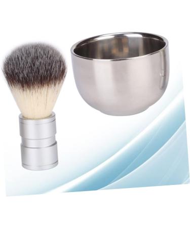 Minkissy 2x Soap Tools for Men - Mustache & Beard Care Set with Metal Shaving Bowl Cleaning Brush & Nylon Tools - International Shipping Available - Buy Online on GoSupps.com