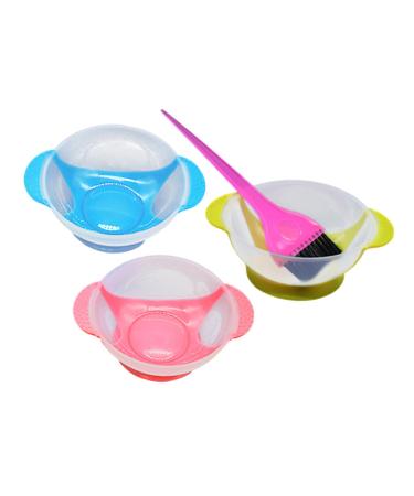 FRCOLOR 1 Set Hair Dye Bowl Hair Dye Brush Hair Dyeing Brush and Bowl Hair Coloring Bowl Salon Hair Dyeing Brush Hair Coloring Brush Hair Dyeing Bowl Hairdressing Tool Sucker Plastic