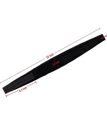 MapofBeauty 2 Pack Adjustable Velvet Wig Grip Headbands - No Slip & Flexible (Black) - Buy Online on GoSupps.com