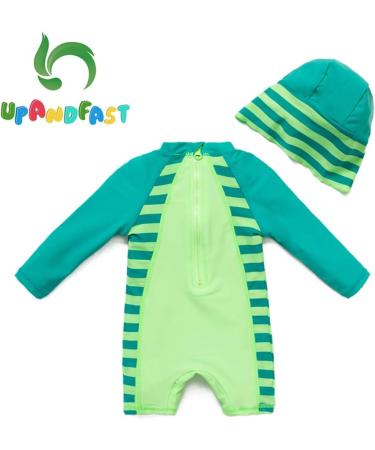 UPF 50+ Baby Boy Swimwear Set with Sun Hat | Dinosaur Print | 3-6 Months - Buy Online on GoSupps.com