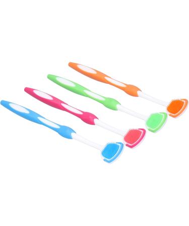 Portable Plastic Tongue Scraper Set - 4-Part Tongue Cleaner for Travel | Breath Freshener & Oral Care Tool - Buy Online on GoSupps.com