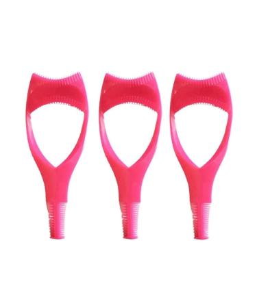 ecaqlin Eyelashes Tools Mascara Shield Applicator Eyelash Tool Upper Lower Eye Lash Mascara Guard Applicator Rose Red