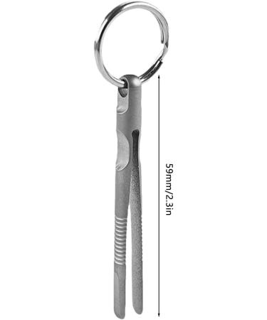 Keychain Tweezer Titanium Alloy Tweezers Wire Cutting Clamps Camping Precision Pliers Outdoor Forceps Durablee Titanium Pluckers Hiking Titanium Tongs for Hiking and Travel - Buy Online on GoSupps.com