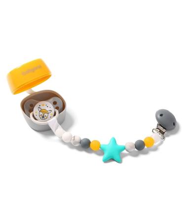 Buy BabyOno Tag Silicone Nursing Pacifier - Natural Mint | Best International Shipping - Buy Online on GoSupps.com