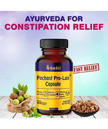 XONA PACHAST Pro-Lax Constipation Relief Medicine - 60 Capsules | Digestive Enzymes with Triphala Powder for Acidity, Bloating, and Gas Relief | Promotes Gut Health and Indigestion Relief - Buy Online on GoSupps.com