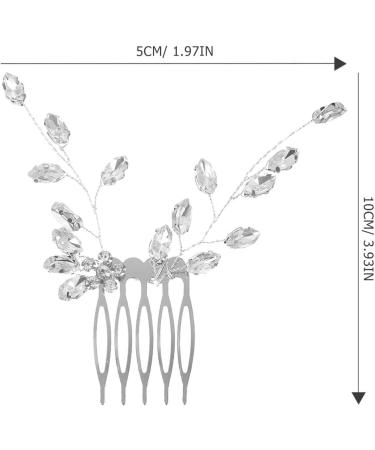 FOMIYES Hair Comb Rhinestone Wedding Hair Comb Leaf Hair Comb Decor Wedding Hair Accessory - Buy Online on GoSupps.com