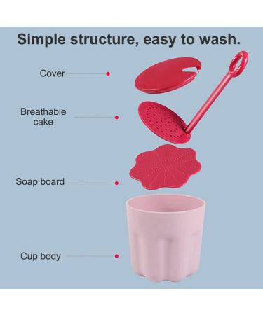 dijiusidy Foam Maker Cup Manual Foamer Bath Facial Hand Wash Bubbler Bubbles Cleaning Cream Foaming Household Toilet Accessories Red - Buy Online on GoSupps.com