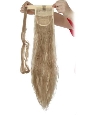 20 Inch Long Corn Wave Ponytail Hair Extension in Sandy Blonde & Bleach Blonde - Buy Online on GoSupps.com