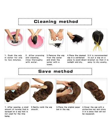 Baruisi Short Fluffy Brown Curly Wig for Women - Natural Synthetic Hair with Bangs - Buy Online on GoSupps.com