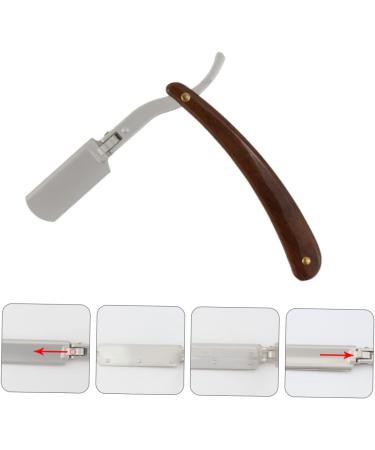 Vintorky Mustache Razor for Men - Travel-Friendly Manual Hair Trimmer with Earth Color Wood Handle & Stainless Steel Blades - Buy Online on GoSupps.com