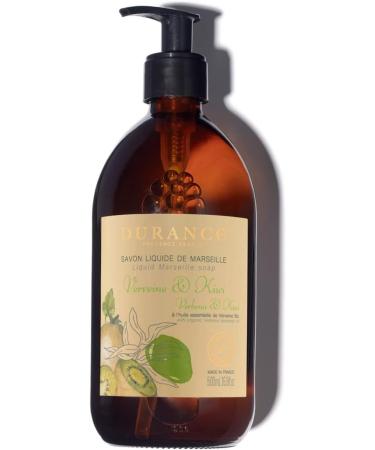 Durance Verbena & Kiwi Marseille Liquid Soap 500ml Paraben-Free Hand & Body Wash With Olive Oil & Red Rice Extract Vegan Friendly Shower Gel - Buy Online on GoSupps.com