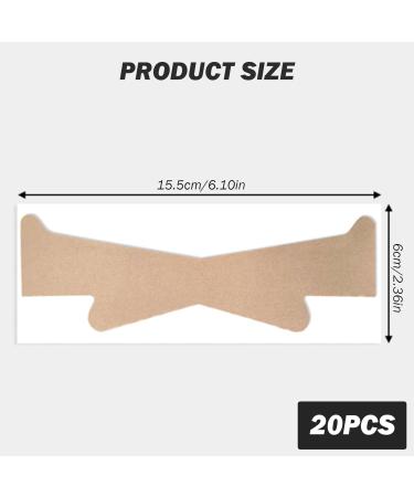 Neck Lift Tape 20Pcs Elastic Breathable Neck Strips Self-adhesive Neck Tape Portable Sweatproof Wrinkle Removing Neck Tightening Tape Skin Color - Buy Online on GoSupps.com