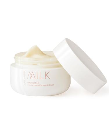 Josie Maran Argan Milk Intense Hydration Night Cream - Hydrating Anti Wrinkle Face Cream with 100% Pure Organic Argan Oil - Fast-Absorbing & Skin-Plumping (1.7 Fl Oz)