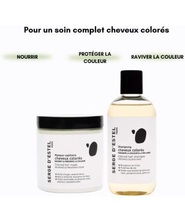 SERGE D'ESTEL PARIS - Colored Hair Care 500ml Shampoo and Mask for Colored Hair Nourishes Moisturizes Hair Protects & Prolongs Plant Coloring Natural Care 100% Vegan Made in France - Buy Online on GoSupps.com