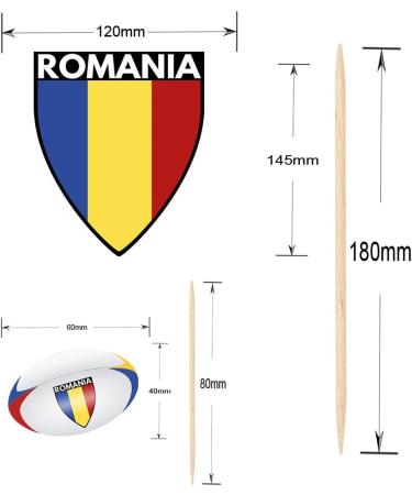 Romania Flag Rugby Ball Food & Cupcake Picks Toppers Party Decorations (14 Pack) - Buy Online on GoSupps.com