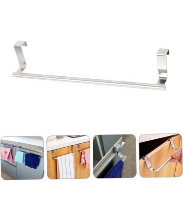 Alipis 3 Pcs Cabinet Door Hook Swivel Towel Rack Metal Over Cabinet Towel Bar Storage Rack Kitchen Shelf Silverx3pcs 36X5cmx3pcs - Buy Online on GoSupps.com