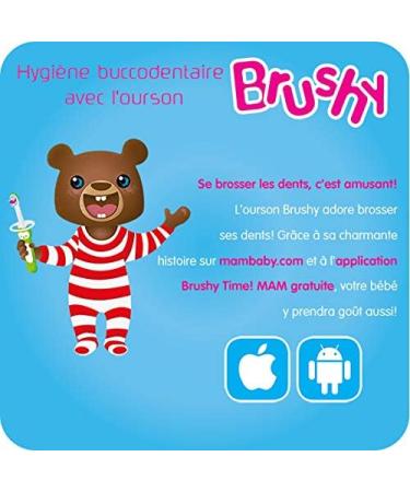 MAM Massaging Toothbrush and Gum Cleaner Girl 3+ Months (1-Count) MAM Baby Toothbrush the Ideal Toothbrush for Baby Girl Baby Essentials Pink - Buy Online on GoSupps.com