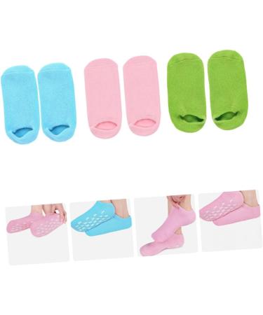 FOMIYES 3 Pairs Foot Moisturizing Socks Moisturizing Dry Feet Masks Essential Oil Socks Moisture Enhancing Sock Moisturizing Gel Sock Foot Lotion Socks Foot Care Sweat Proof Socks Spa Soft - Buy Online on GoSupps.com