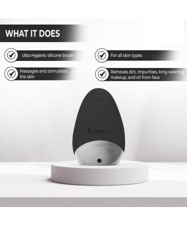 Men's Sonic Facial Cleanser Brush - Waterproof Exfoliating Silicone Scrubber for Deep Cleansing - Buy Online on GoSupps.com
