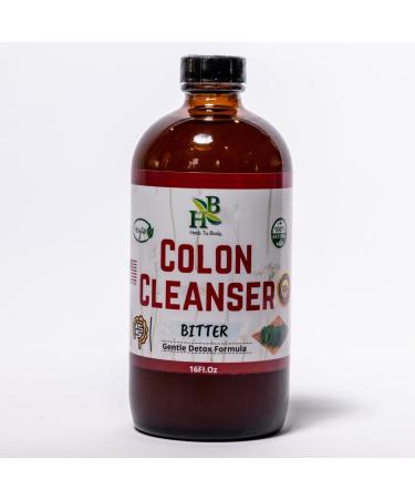 Colon Cleanser Bitter 16oz Gentle Colon Cleansing Formula All Natural & Herbal - Vegan - It Works (16oz)