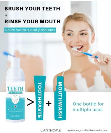 2 Pcs Mousse Mouthwash 50 ML - Deep Clean Stain Removal & Teeth Whitening Oral Care - Buy Online on GoSupps.com