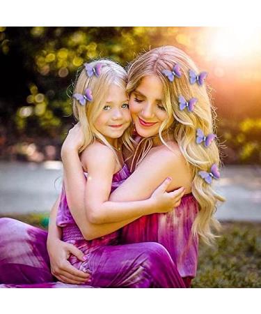 Bartosi Purple Butterfly Hair Clips - Pack of 4 Bobby Pins for Women and Girls - Buy Online on GoSupps.com