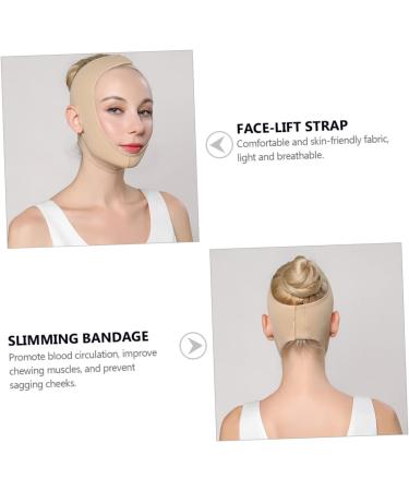 1pc Thin Chin up Facial Slimming Strap Breathable Band for V Line Thin Masseter Chin Shaping Spandex Product 30X10X1.5CM skin-coloured - Buy Online on GoSupps.com