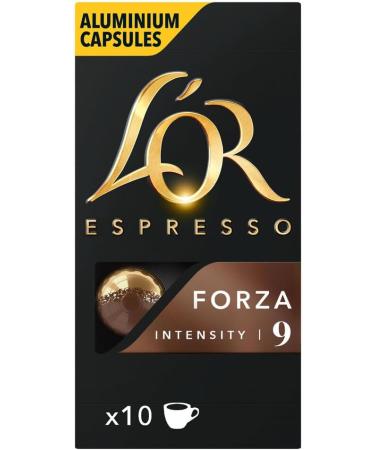 L'OR Forza - 100 Coffee Capsules Intensity 9 - Nespresso * Compatible (Pack of 10 x 10) - Buy Online on GoSupps.com