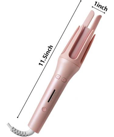 Curling Wand 1 Inch Automatic Rotating Curling Auto Shut Off with 4 Temps Hair Curler Pink - Buy Online on GoSupps.com