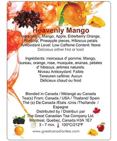 The Great Canadian Tea Company Ltd. - Herbal Fruit Tea - Loose Leaf Tea - Heavenly Mango Tea 100 gram - Delicious either Hot or Iced - Buy Online on GoSupps.com