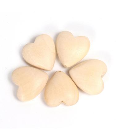 50 Wooden Heart Pearls in Peach - Valentine s Day Decoration Mini Tinkering Craft Hearts (2x2cm) - Buy Online on GoSupps.com