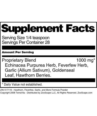Hawthorn Feverfew Garlic and More Formula Powder (1 oz ZIN: 517116) - 3 Pack - Buy Online on GoSupps.com