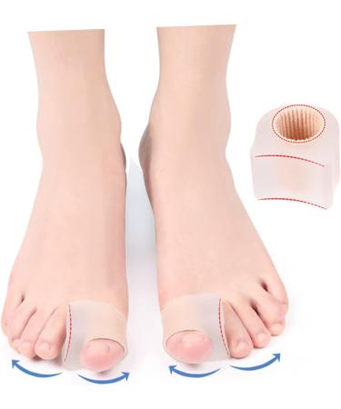 2 Pairs Silicone Toe Sleeves & Splint for Toe Separation & Valgus Correction - Reusable & Comfortable Toe Splitter Set 2.7x2.2cm - Buy Online on GoSupps.com