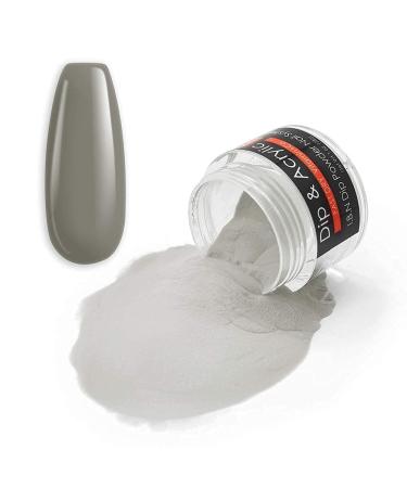 Gray Nail Dip Powder (Added Calcium Vitamin) Salon Quality Fine Dip Powder Nail Art Powder for DIY French Manicure At Home, Odor-Free, Long-Lasting, No Nail Lamp Needed (018)