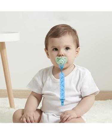 8 Pcs Boys Dummy Clips with Silicone Button Ring Pacifier Holder Leashes - Fits All Pacifiers for Teething Toys - Baby Shower Gift - Buy Online on GoSupps.com