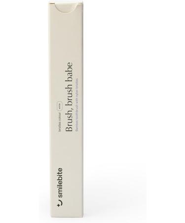 Smilebite Bamboo Toothbrush - Eco-Friendly Vegan Plastic-Free Dental Care for Adults | Sustainable White Nylon Bristles - Buy Online on GoSupps.com