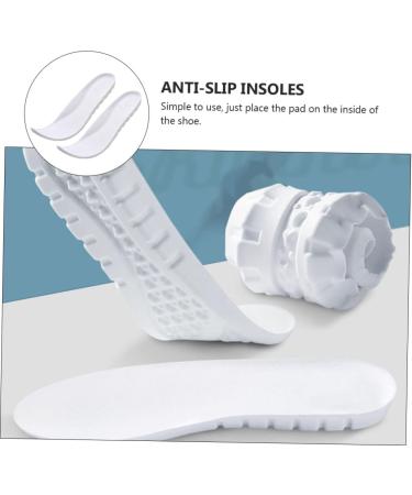 FOMIYES Sports Insoles - Height Increase Orthotic Gel Heel Cups & Anti-Skid Forefoot Pads | Breathable White Shoe Cushions (23.5 x 8.2 cm) for Ultimate Comfort - Buy Online on GoSupps.com